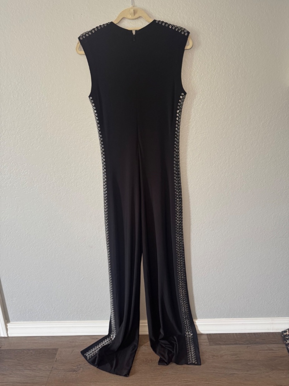 Norma Kamali Gunmetal Stud Sleeveless Jumpsuit - Picture 5 of 9